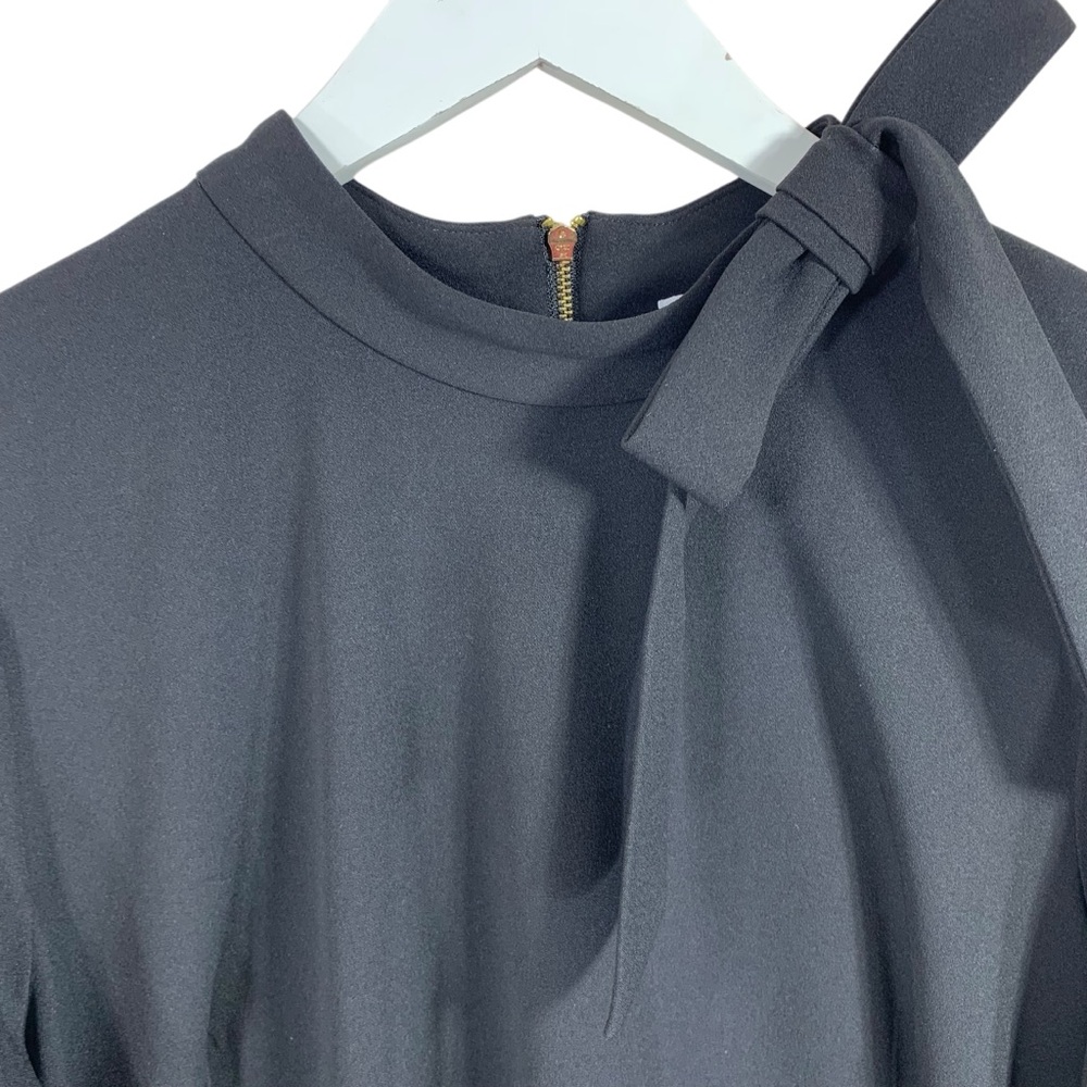 CALVIN KLEIN Elegant Black Dress with Bow Detail size 14 M - Picture 12 of 14